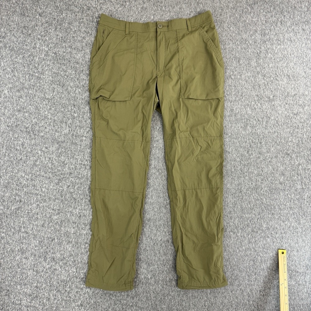 REI Co Op Women Hiking Pants 12 Olive Nylon Stretch Cargo Outdoor Trail GorpCore